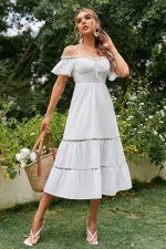 Bardot White Midi Dress