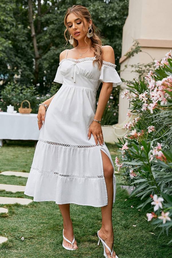 Bardot White Midi Dress