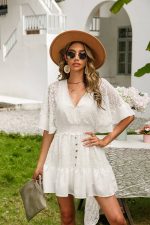 Boho Chic White Mini Dress