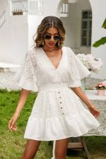 Boho Chic White Mini Dress