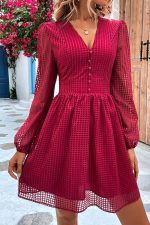 Burgundy Midi Dress