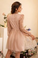 Chic Pink Lace Midi Dress