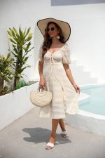 Crochet Split Midi Dress