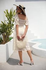 Crochet Split Midi Dress