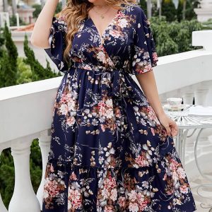 Floral Plus Size Maxi Dress