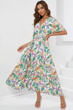 Floral Wrap Maxi Dress