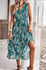 Green Wrap Maxi Dress
