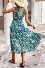 Green Wrap Maxi Dress