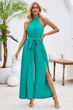 Halter Neck Stylish Jumpsuit Pants