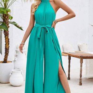 Halter Neck Stylish Jumpsuit Pants