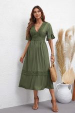 Khaki Wedding Guest Dress