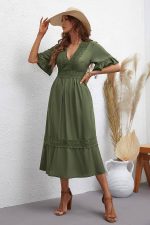 Khaki Wedding Guest Dress
