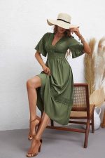 Khaki Wedding Guest Dress
