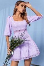 Lavender Lace Mini Dress