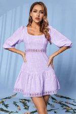 Lavender Lace Mini Dress