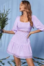 Lavender Lace Mini Dress