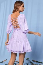 Lavender Lace Mini Dress