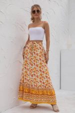 Long Floral Boho Skirt