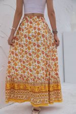 Long Floral Boho Skirt