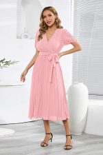 Modern Chic Pleated Dress