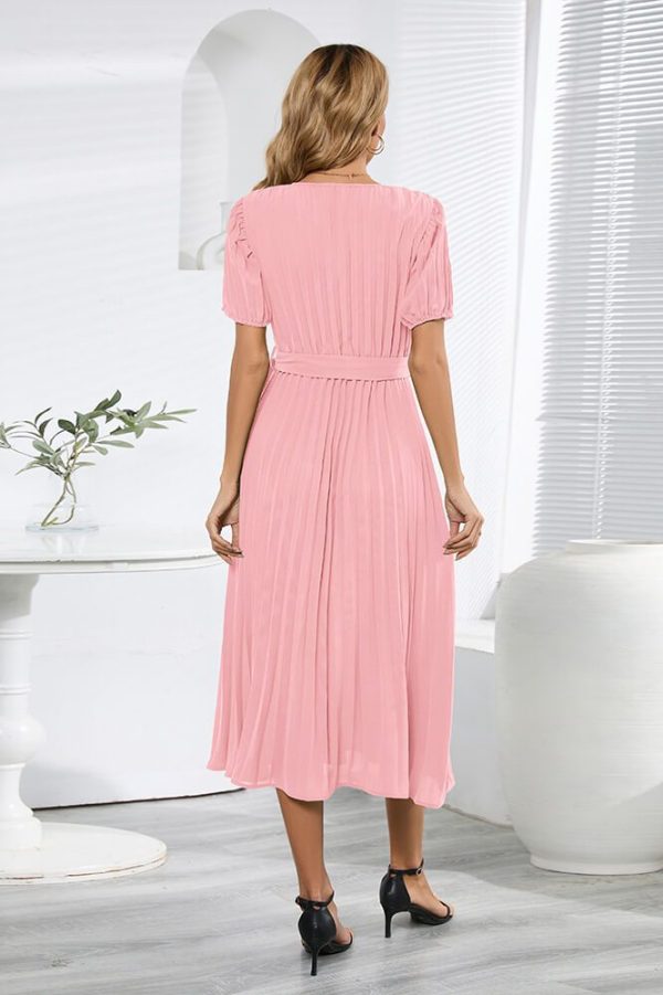 Modern Chic Pleated Dress