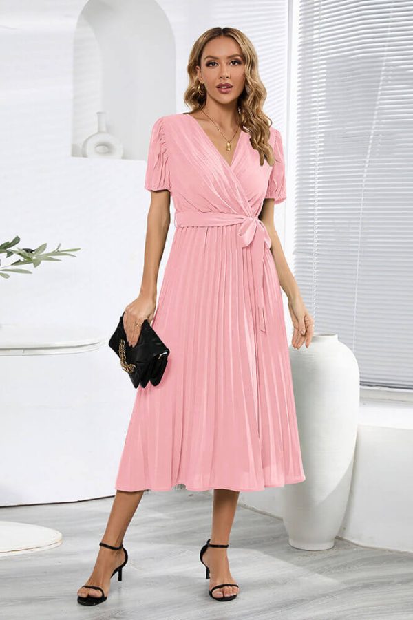 Modern Chic Pleated Dress