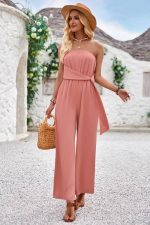 Open Back Strapless Jumpsuit