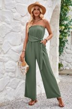 Open Back Strapless Jumpsuit