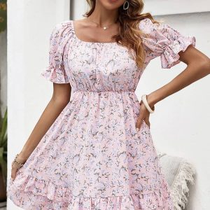 Pale Pink Vintage Midi Dress