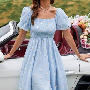 Party Gingham Midi Dress