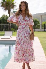 Pink Floral Maxi Dress