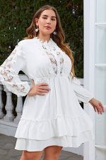 Plus Size White Midi Dress