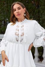 Plus Size White Midi Dress