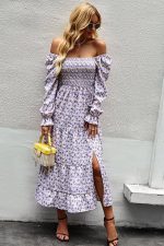Romantic Bardot Maxi Dress