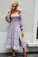 Romantic Bardot Maxi Dress