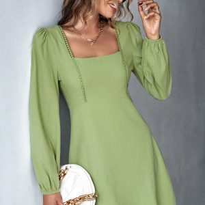 Sage Green Mini Dress