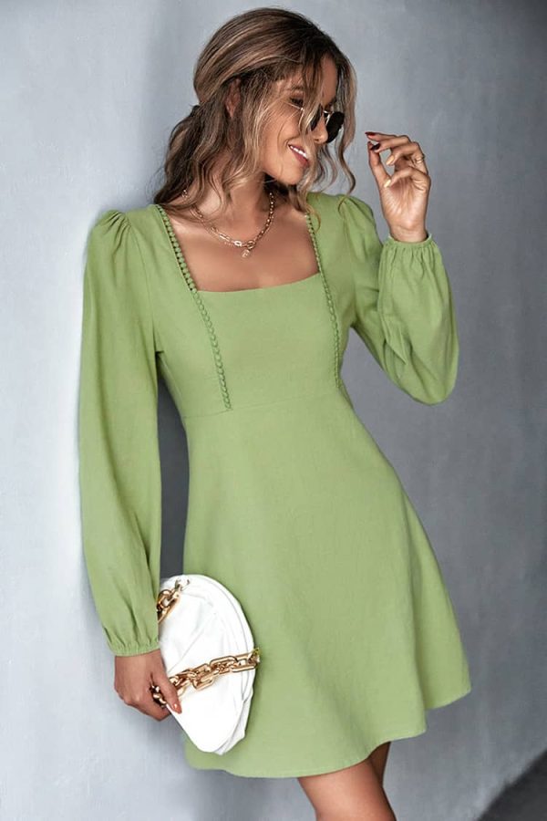 Sage Green Mini Dress
