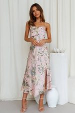 Spring Wedding Guest Split Maxi Dress