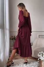 Square Neck Vintage Dress