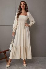 Square Neck Vintage Dress