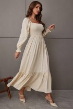 Square Neck Vintage Dress