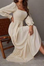 Square Neck Vintage Dress