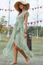 V-Neck Evening Maxi Dress