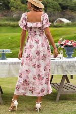 Vintage Puff Sleeve Maxi Dress