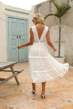 White Boho Cocktail Dress