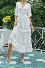 White Lace Maxi Dress