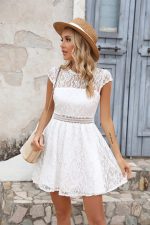 White Lace Mini Dress