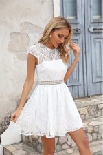White Lace Mini Dress