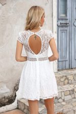 White Lace Mini Dress